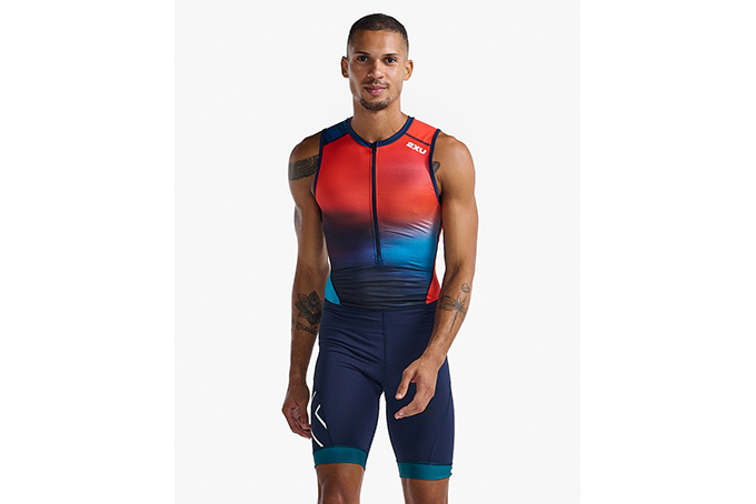 絶品 □2XU 2023 P:1 MW4992C Sleevless ウエットスーツ SMサイズ Mens ロングジョン 袖無し トライアスロン