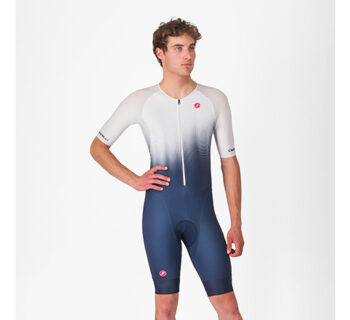 CASTELLI CORE SHORT SLEEVEトライスーツ BELGIAN BLUE/WHITE
